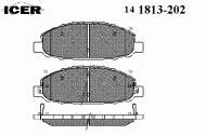 Комплект тормозных колодок ICER 141813-202