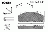Комплект тормозных колодок ICER 151623-124