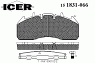 Комплект тормозных колодок ICER 151831-066