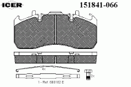 Комплект тормозных колодок ICER 151841-066