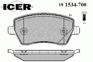 Комплект тормозных колодок ICER 181534-700