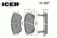 Комплект тормозных колодок ICER 181557