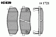 Комплект тормозных колодок ICER 181721
