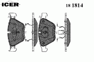 Комплект тормозных колодок ICER 181814