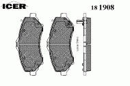 Комплект тормозных колодок ICER 181908