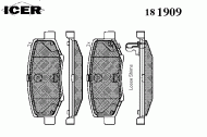 Комплект тормозных колодок ICER 181909