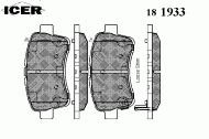 Комплект тормозных колодок ICER 181933