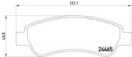 Комплект тормозных колодок PAGID T1655