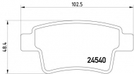 Комплект тормозных колодок PAGID T1703