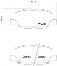 Комплект тормозных колодок PAGID T2237