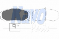 Комплект тормозных колодок KAVO PARTS KBP-5505