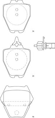 Комплект тормозных колодок NECTO FD7284A
