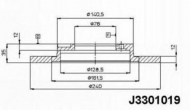 Тормозной диск NIPPARTS J3301019