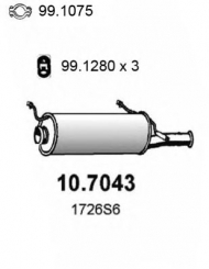 Амортизатор ASSO 10.7043