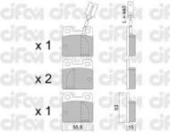 Комплект тормозных колодок CIFAM 822-009-1