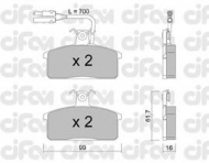 Комплект тормозных колодок CIFAM 822-026-1