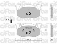 Комплект тормозных колодок CIFAM 822-038-1