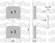 Комплект тормозных колодок CIFAM 822-344-1K