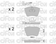 Комплект тормозных колодок CIFAM 822-550-1