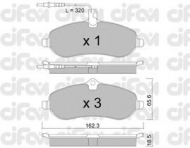 Комплект тормозных колодок CIFAM 822-707-0