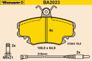 Комплект тормозных колодок BARUM BA2023