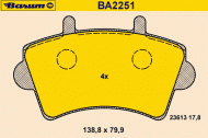 Комплект тормозных колодок BARUM BA2251