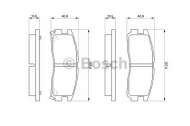 Комплект тормозных колодок BOSCH 0 986 461 145
