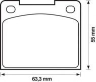 Комплект тормозных колодок BENDIX 571204B