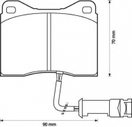 Комплект тормозных колодок BENDIX 571434B