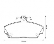 Комплект тормозных колодок BENDIX 571437B