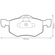 Комплект тормозных колодок BENDIX 572503B