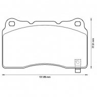 Комплект тормозных колодок BENDIX 572508B