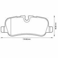 Комплект тормозных колодок BENDIX 572522B