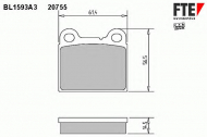Комплект тормозных колодок FTE BL1593A3