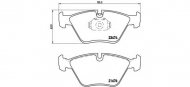Комплект тормозных колодок BREMBO P 06 042