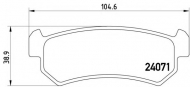 Комплект тормозных колодок BREMBO P 10 001
