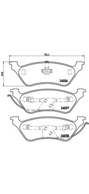 Комплект тормозных колодок BREMBO P 11 014
