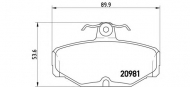 Комплект тормозных колодок BREMBO P 24 018