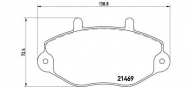 Комплект тормозных колодок BREMBO P 24 033