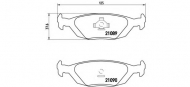 Комплект тормозных колодок BREMBO P 71 003
