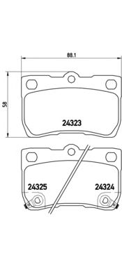 Комплект тормозных колодок BREMBO P 83 073