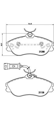 Комплект тормозных колодок BREMBO P 85 018