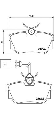 Комплект тормозных колодок BREMBO P 85 046