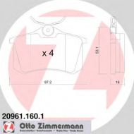 Комплект тормозных колодок ZIMMERMANN 20961.160.1