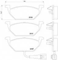 Комплект тормозных колодок HELLA 8DB 355 008-551