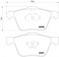 Комплект тормозных колодок HELLA 8DB 355 011-571
