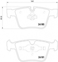 Комплект тормозных колодок HELLA 8DB 355 013-641