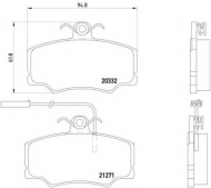 Комплект тормозных колодок HELLA 8DB 355 017-871