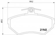 Комплект тормозных колодок HELLA 8DB 355 018-241