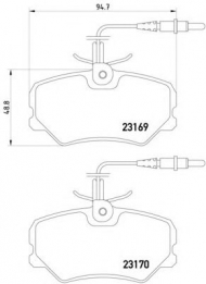Комплект тормозных колодок HELLA 8DB 355 018-401